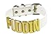 RongJun Girls Fashion HQ Harley White Gold Black Purple Chocker Cosplay Costume Accessory (White)