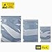 QNINE 100 Pack Anti-Static Bags Set, Include 3 Different Type Reusable Bags and 100pcs Antistatic Labels, Suitable for Different Computer Accessories
