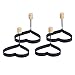 HIC Kitchen Non-Stick Egg and Pancake Cooking Rings, Heart Shaped, Non-Stick Carbon Steel; PFOA and BPA Free, Set of 4