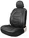 Leader Accessories Platinum Vinyl Auto Faux Leather Black One Car Seat Cover for HighBack/Low Back Front Seat with Airbag Back Pocket