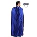 iROLEWIN Adults Superhero-Cape and Mask for Women Men Super-Hero Costumes Spirit Day Team Dress-up-Halloween Party Favors (Blue)