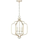 Capital Lighting 538731WG Ophelia Open Frame Candle Foyer Pendant, 3-Light 180 Total Watts, 20" H x 14" W, Winter Gold
