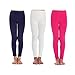 JIAYI Girls Fleece Lined Footless Tights Elastic Waist Tights for Toddler Kids Winter Warm Tights 3 Pack(4Y-14Y)