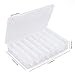 Plastic Jewelry Box, RilexAwhile Plastic Components Storage Cases Boxes with Adjustable Dividers 24 Grids