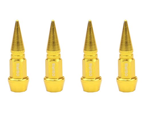 OSIAS 4pcs Long Impale Spike Style Polished Aluminum Tire Valve Stem Caps gold 45mm - Thumbnail 3