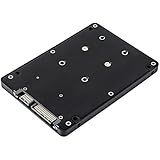 SHINESTAR mSATA Adapter to 2.5 SATA Enclosure, 50mm Mini SATA SSD Hard Drive Converter to 2.5 Inch SATA 3.0 Card with 7mm Case