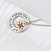 Dolland Silver Hollow Disc Engraved Message Not All Who Wander Are Lost with Compass Pendant Necklace,X10046