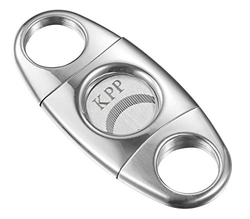 Personalized Visol Keanan Serrated Blades Cigar Cutter with 3 Initials