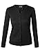BIADANI Women Pearl Button Down Long Sleeve Soft Knit Cardigan Sweater Black Medium