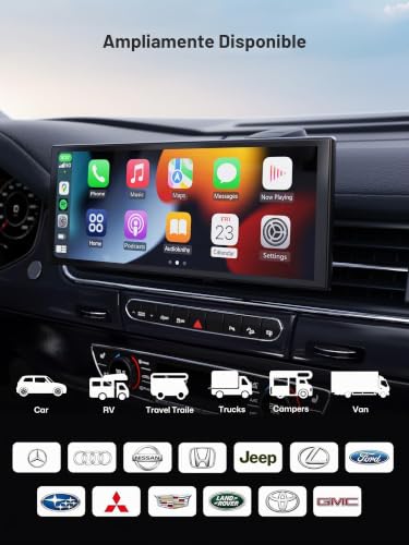 INNOVV V2 10.3" Apple CarPlay Android Auto Wireless Display 1920x720 IPS Touch Screen for Car GPS Navigation, Mirror Link, Siri with Adjustable Magic Stand