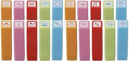 Amazon Co Jp 銀鳥産業 育児スタンプ5本セットの生活 食事 健康 ご機嫌4種類セット スタンプでお子様の記録を可愛く残そう 文房具 オフィス用品
