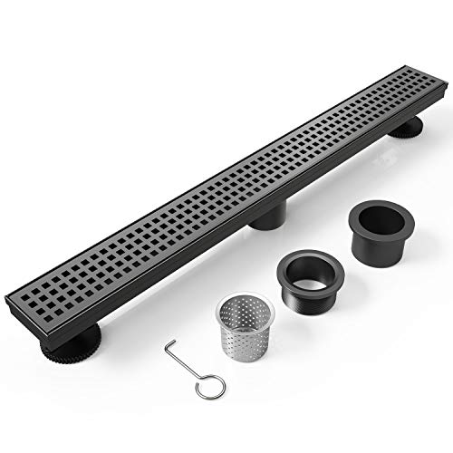 WEBANG 36 Inch Shower Linear Black Drain