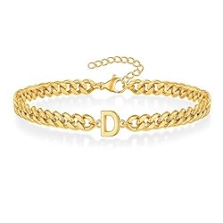 Gold Bracelets for Men Boys, Cuban Link Bracelet