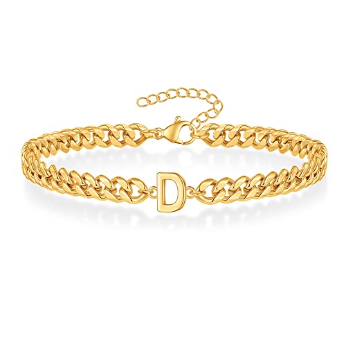 Gold Bracelets for Men Boys, Cuban Link Bracelet