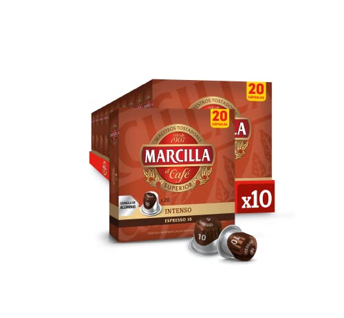 Cápsulas de Café Intenso | Intensidad 10 | 200 Cápsulas Compatibles Nespresso (R)*