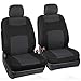 Charcoal Polyester Cloth Seat Covers for Car SUV & Charcoal Tribal Carpet Mats