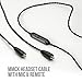 MMCX Replacement Headset Cable with in-line Remote and Microphone (Black) (New 2017 Version)