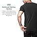 Lapasa Mens 2-Pack Undershirts Micro Modal Crew Neck Tag-Free T Shirts M07, Black, Large(Chest 41Inches-43 Inches)