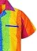 V.H.O. Funky Hawaiian Shirt, Shortsleeve, Rainbow-Vertical, Multicolored, XL