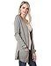 BIADANI Women's Soft Long Sleeve Open Front Cardigan Sweater with Pockets Heather Grey Large