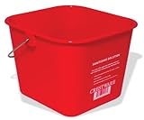 Crestware BUCMR 6-Quart Sanitation Bucket, Medium, Red