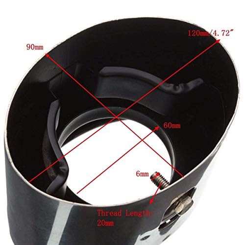 Radracing Exhaust Muffler Tail Pipe Tip Stainless Steel Compatible Accord 2008 2009 2010 2011 2012
