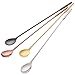 Extra Long Handle Ice Tea spoon, 12-Inch 4 Color Mixing Mixing Ice Cream Spoon, Stainless Steel Cocktail Stirring Spoons Bar Accessoriess by Buyer Star (bar spoons)
