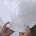 Mattress Pad Cover-Cotton Top with Stretches to 18” Deep Pocket Fits Up to 8”-21” Cooling White Bed Topper (Down Alternative, King)