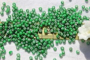 8/0 Old Time French Trans Green White Heart Glass Seed Beads 1oz Spacer Beads and Roll Crystal String for Bracelets Jewelry Making