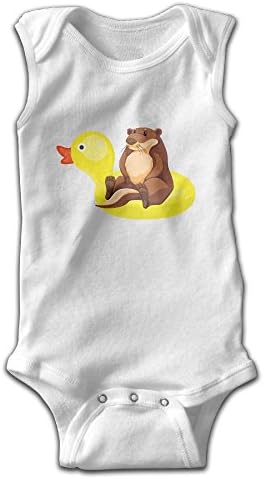 Otter Sit On Duck Swim Ring Baby Boys Outfit Baby Bodysuit Jumpsuit