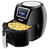 SUPER DEAL Zenchef 8in1 5.8QT Electric Air Fryer 1800W Family Size Oil Free w/Time & Temperature Control Dishwasher Safe Parts