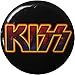 Kiss - Logo Button Black