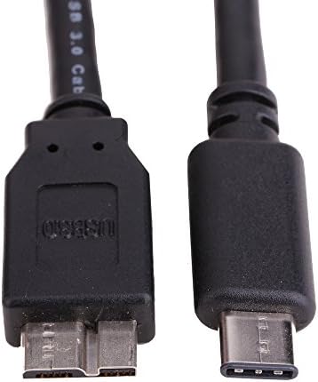 Hentek 6ft USB 3.1 Type C Male To Standard Type B Mirco USB 3.0 Male Data Charging Cable For Type-C Supported Devices