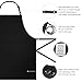 Avorast Black Aprons 2 Pack Water Drop Resistant Chef Kitchen Cooking Bib Apron Pockets Adjustable Strap Men Women Chefs Bakers, Black