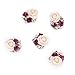 Rain Queen 3D Nail Art Acrylic Rose Flower Glitters Charms for DIY Decorations Purple Rhinestones Pack of 5pcs