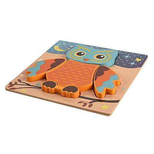 image for BOHS Pack of 4 pcs - Wooden Animals Primary Chunky Jigsaw Puzzles- Eas