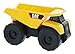 Road Rippers CAT Mini Machine Dual Axle Dump Truck and Backhoe Free-Wheeling Compact Construction Vehicle Toys with Adjustable Parts (2 Pack)