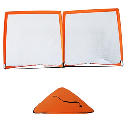 image for 4' x 4' Backyard Lacrosse Goal Net with 2 Lacrosse Balls and Carry Bag