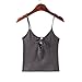 AIMTOPPY Women Knitted Crop Tops Casual Cotton Tank Tops (M, Gray)