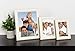 DesignOvation Kieva Solid Wood Picture Frames, Distressed Soft White 4x6, Pack of 6