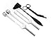 SURGICAL ONLINE Tactical Black - Set of 4 pcs Reflex Taylor Hammer Mallet Tuning Fork c 128 512 Hz Bandage Scissors 5.5