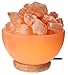 WBM Himalayan Glow Hand Carved bowl  Natural Crystal Himalayan Salt Lamp With Crystal Chunks,  Genuine Neem Wood Base, Bulb And Dimmer Control