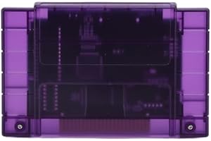 GUGXIOM Multi Game Cartridge for SNES Game Consoles, 3000 in 1 Game Card Built in 8G Memory Card (Violet Transparent)