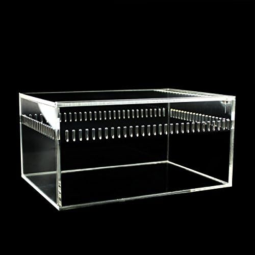 Dalle Craft Acrylic Reptile Terrarium Habitat, Ideal for Larvae spiders, ants, scorpions and other small reptiles (7.8x5.5x4inch)