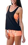 FINEJO Sexy Women Casual Loose Open Side Tank Solid Plain Tank Sleeveless Shirt
