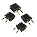 WELOYA Golden Plated Airline Airplane Flight Adapter (Pack 0f 4)