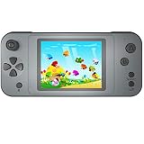 Great Boy Handheld Game Console for Kids Preloaded 218 Classic Retro Games with 3.5'' Big Color Display Rechargeable Arcade Gaming System (Metal Gray)