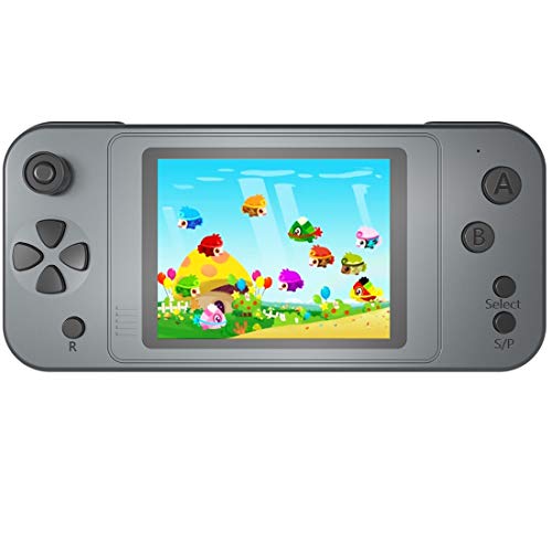 Great Boy Handheld Game Console for Kids Preloaded 218 Classic Retro Games with 3.5'' Big Color Display Rechargeable Arcade Gaming System (Metal Gray)