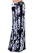 VIVICASTLE Women's Colorful Tie Dye Acid Washed High Waist Foldover Maxi Skirt (X-Large, C6, navy)