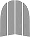 SUP Dog Paddle Board Traction Pad - Non Slip Grip Surf Deck Pads - 4 Piece Customizable 3M Adhesive EVA Foam for The Nose of Your Paddleboard, Surfboard, Kayak & Longboard - Gray